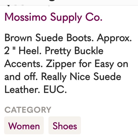 🎅 Christmas Clearance Sale - Mossimo Brown‎ Suede Boots. Size 9. - Picture 8 of 12